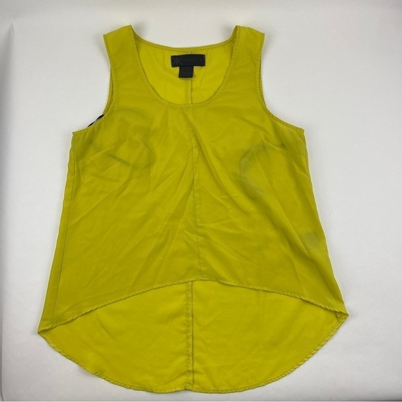 Kardashian Kollection Tank Top Womens Large Yellow Sheer - Picture 1 of 11